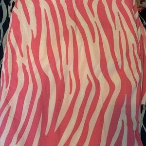 Pottery Barn Teen Pink Zebra Print Flat Sheet Twin